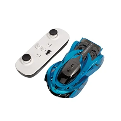 Immagine di RED5 Super Car da arrampicata a parete in blu con tecnologia di aspirazione vuoto e controller IR