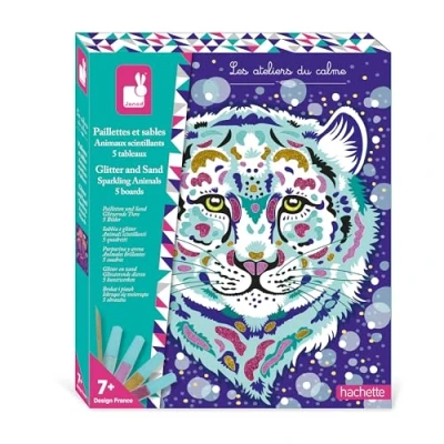 Immagine di Janod Sabbia e Glitter Animali Scintillanti Attività Manuale per Bambini Kit Creative Con Decorativa Biodegradabile Dai 3 Anni in Su J09152