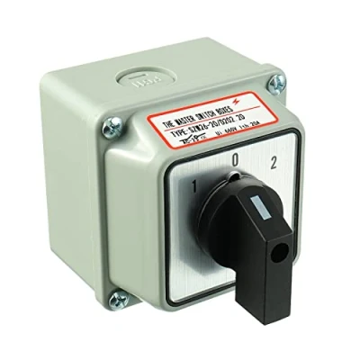 Immagine di SIGANDG Interruttore Rotativo Universale SZW26 20/D202.2D con Principale Scatola Esterna LW28 20/4, 660 V, 20 A, ON OFF 3 posizioni, 2 fasi, 8 terminali
