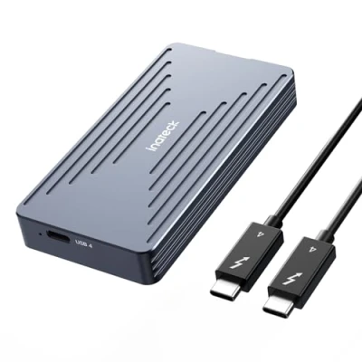 Immagine di Inateck alloggiamento SSD NVMe 40Gbps M.2, Disco Rigido in Alluminio, USB4.0/Thunderbolt 4, Installazione Senza Attrezzi, Supporto 2230/2242/2260/2280 M Key, FE2028
