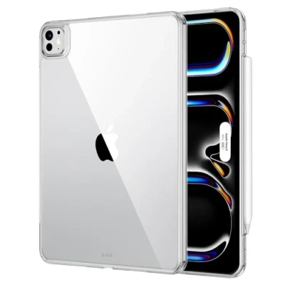 Immagine di ESR Cover per iPad PRO 13 Pollici (2024), Custodia Sottile e Leggera, Protezione da Urti Cadute, Resistente all&#039;ingiallimento, Retro Rigido, Supporta Pencil PRO/USB C, Serie Classic, Trasparente
