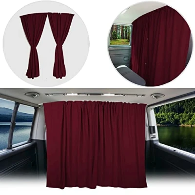 Immagine di BREMER SITZBEZÜGE Tenda parasole per cabina di guida compatibile con VW T5 T6 T6.1 Multivan Transporter Caravelle rosso vino campeggio accessori camper