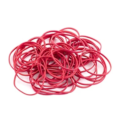 Immagine di D.RECT Fascia Elastica 1.5x3mm 1/2 Circonferenza 100mm per la Casa, il Lavoro, L&#039;ufficio Riutilizzabile, Durevole Sacchetto Stabile da 1kg Rosso