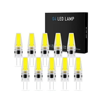 Immagine di Lampadine LED G4, Luce 3W, equivalente a 30W alogena, Bianco Freddo 6000K, 270LM, AC/DC 12 24V, Lampada G4 dimmerabile, 10 PCS