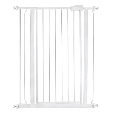 Immagine di Safetots Cancello di Sicurezza Extra Alto in Metallo con Chiusura a Pressione, 81,4 cm 89 cm, Bianco, Altezza 104 per Scale Alto, Bambini