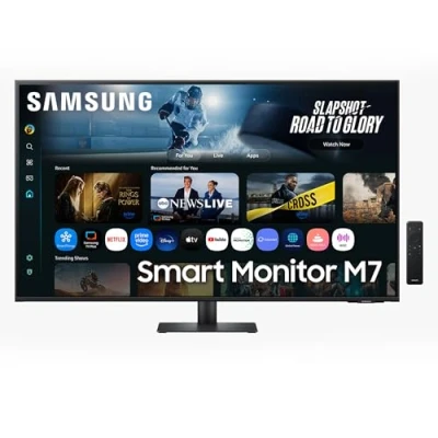 Immagine di Samsung Smart Monitor M7 (S43FM702), Flat 43&#039;&#039;, 3840x2160 (UHD 4K), Hub con AI, Office 365, Gaming Hub, Speaker Integrati, Telecomando, WiFi, HDMI, USB C
