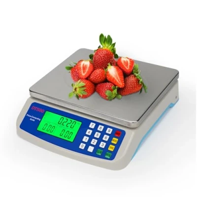 Immagine di bilancia cucina digitale acciaio inossidabile 10kg professionale per alimenti Ideale panifici Mense e cucine contapezzi con display LCD Funzione Tara
