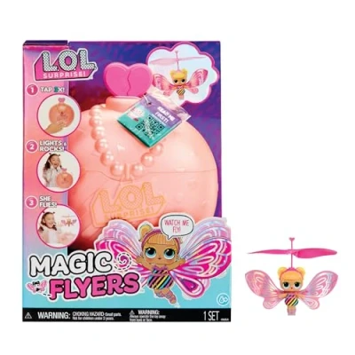 Immagine di LOL Surprise Magic Flyers Flutter Star Bambola Volante Guidata a Mano da Collezione con Unboxing Forma di Bottiglia Età: 6+ Anni