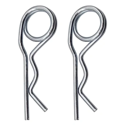 Immagine di SKIR&#039;CO (2 pezzi) Coppiglie a molla in acciaio zincato 5 mm, clip R doppio anello, coppiglia forma di