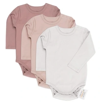 Immagine di LaLoona Body Neonato Manica Lunga 3 Pezzi Tutine Cotone Testato OekoTex Standard 100, con Bottoni a Pressione Rosa, 74 80