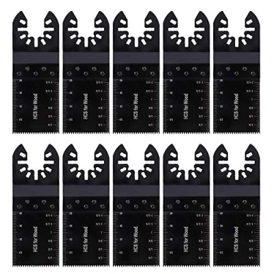 Immagine di Lame Utensile Multifunzione Oscillante Universale Accessori per Utensili Oscillanti Multitool Legno Plastica Compatible Fein Multimaster Einhell Bosch 10 Pezzi