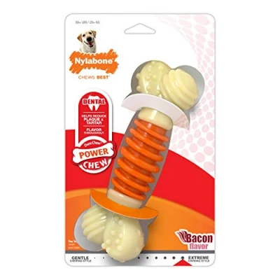 Immagine di Nylabone Osso masticabile Extreme Pro Action Chew Bone Giocattolo Per l&#039;igiene dentale dei cani Gusto bacon Large fino a 23 kg
