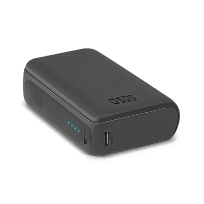 Immagine di SBS Power Bank 10.000 mAh Piccolo e Compatto, Porta USB C A,10W, Ottimale per Smartphone, iPhone, Tablet, Speaker, Auricolari, Kindle, Nero