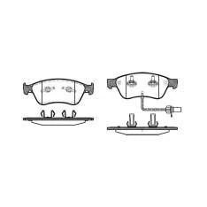 Immagine di REMSA 1056.02 Kit pastiglie freno Assale anteriore con contatto segnalazione usura foglio adesivo accessori, molla AUDI: A6 C6 Avant