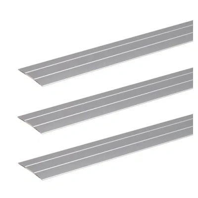 Immagine di GAH Alberts 498917 484491 Profilo di transizione, autoadesivo, con due scanalature, in alluminio anodizzato, 900 x 38 mm, set da 3 pezzi