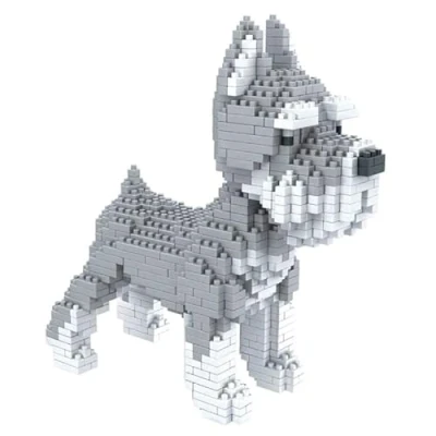 Immagine di Atomic Building Cane Schnauzer. Figura da Assemblare con nanoblocchi. 880 pezzi.