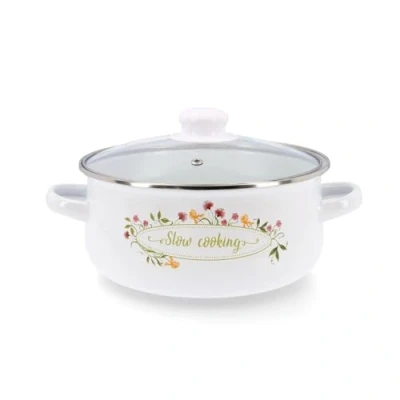 Immagine di Quid CACEROLA 22CM Acero ESMALT Memory Casseruola 22 cm Acciaio smalt Memoria QD, Inossidabile, Bianco