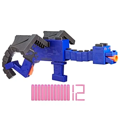 Immagine di Nerf Minecraft, blaster dell&#039;Enderdrago e 12 dardi Elite in gommapiuma