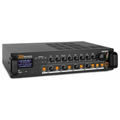 Immagine di 100V versterker Power Dynamics PDV240MP3 4 zone voor (omroep) systemen met o.a Bluetooth, radio en mp3 speler