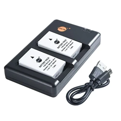 Immagine di DSTE EN EL24 Batteria di ricambio ricaricabile e doppio caricabatterie, compatibile con Nikon 1 J5, 1J5, DL18 50, DL24 85