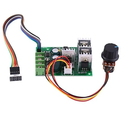 Immagine di Walfront Regolatore di velocità del Motore DC 6V 9V 12V 24V 36V 48V 60V 30A con Digitale Display Driver Modulo