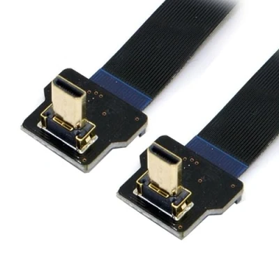 Immagine di chenyang CYFPV Micro HDMI Extension FPC Cavo piatto 1080p 90 gradi Angolato 0.2M