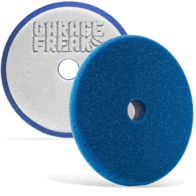 Immagine di Garage Freaks Spugna lucidante Wax Foam Pad 150 mm blu tampone per piastra di supporto da 125 Velcro alta qualità Made by Menzerna Sigillatura a cera Carnauba Shield