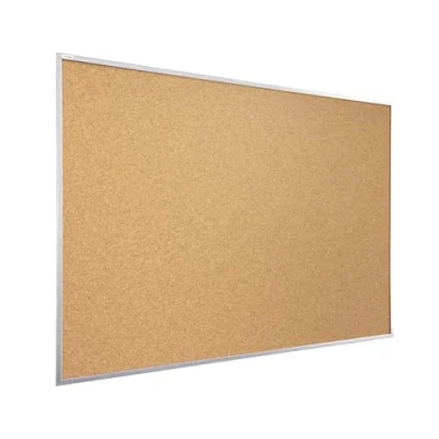 Immagine di ALLboards Lavagna in Sughero con Cornice Argento Legno 90x60cm, Bacheca per Puntine Spille Memoboard