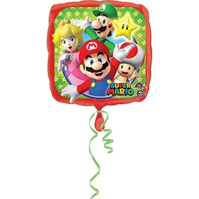 Immagine di Anagram Pallone Foil Standard 17&quot;&quot; 42 Cm Supermario, Multicolore, 7A3200801