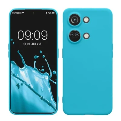 Immagine di kwmobile Custodia Compatibile con OnePlus Nord 3 5G Cover Back Case per Smartphone in Silicone TPU Protezione Gommata ghiaccio freddo
