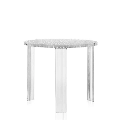 Immagine di Kartell T Table Tavolino, PMMA Trasparente o colorato in Massa, Cristallo, Alto H. 44 cm