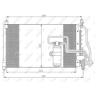 Immagine di NRF 35134 Condensatore con essiccatore 11,7 Alluminio 650