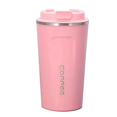 Immagine di Gteller Tazza da viaggio in acciaio inox a doppia parete isolata con coperchio (rosa, 17 once)