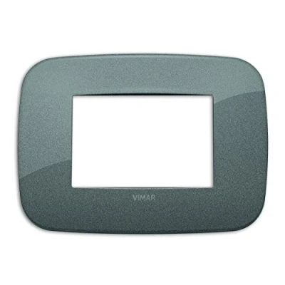 Immagine di Vimar 19683.22 Placca Round, Ardesia, 3 moduli
