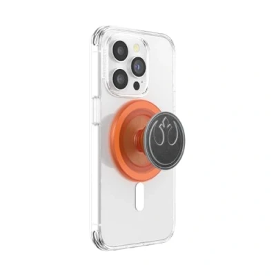 Immagine di PopSockets: PopGrip Round per MagSafe Anello Adattatore Incluso Supporto e Impugnatura Telefoni Cellulari Custodia con un Top Intercambiabile Distressed Rebel Symbol