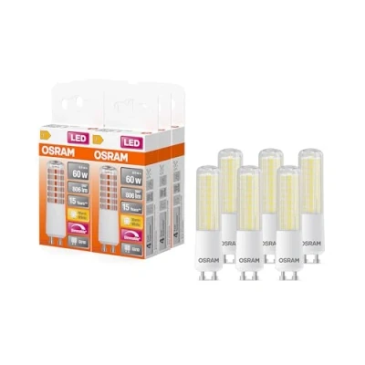 Immagine di Osram LED Superstar Special T SLIM, lampada speciale sottile dimmerabile, base GU10, bianco caldo (2700K), sostituzione della convenzionale 60W, confezione da 6