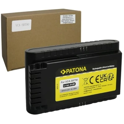 Immagine di PATONA Batteria di Ricambio per Samsung Powerstick Jet VS9000, JET75, JET90, JET90E, VS20R9074S2, VS20T7551P5 21,6V 4000mAh Li Ion, Compatibile con Batterie Originali