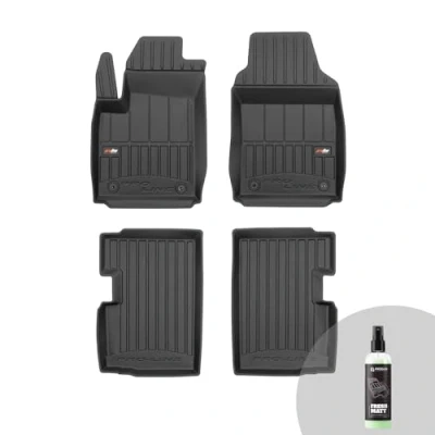Immagine di FROGUM ProLine 3D Set Esclusivo di tappetini auto per Fiat 500 dal 2007 Materiale TPE durevole Bordini più alti