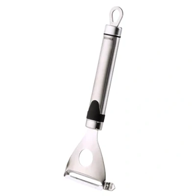 Immagine di BERGNER buccia vegetale in acciaio inossidabile da 18 x 6,2 cm patate e frutta manuale a forma di lama manico morbido non slitta