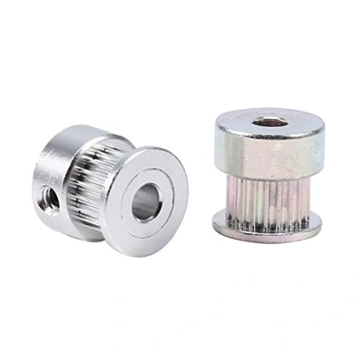 Immagine di 2 pezzi 20 denti in lega di alluminio ingranaggi cinghia dentata ruota 5mm foro diametro interno per stampante 3D