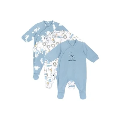 Immagine di Chicco, Tutine Neonato e Neonata, Set di 3 Tutine, in 100% Cotone, con Piedino Comoda Apertura, Abbigliamento 0 Mesi, Idee Regalo Nascita