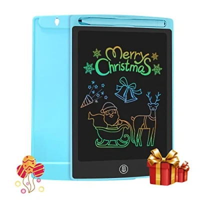 Immagine di HOMESTEC Tavoletta Grafica LCD con Display Colorato 8,5 Pollici, Scrittura da Disegno Cancellabile Scheda Elettronica Pulsante Elimina e Interruttore di Blocco, Salva Carta (Blu)