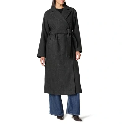 Immagine di The Drop Jessy Elongated Overcoat Cappotti, Grigio a Spina di Pesce, XXS