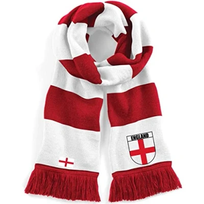 Immagine di Sciarpa di calcio dell&#039;Inghilterra,Sciarpa della Coppa del Mondo,Sciarpa dei tifosi di, Rosso, red