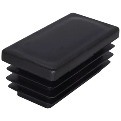 Immagine di SKIR&#039;CO tappi rettangolari in plastica, 25 x 60 mm, opachi, inserti per tubi rettangolari, pali recinzioni, colore nero RAL 9005, 40 pezzi