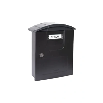 Immagine di Cassetta Postale Individuale in Plastica Resistente, della Posta da Parete, Dimensione M (DIN A4 e Riviste), Facile Montare, Nero