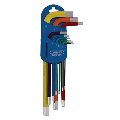Immagine di Draper 04905 Set di chiavi esagonali a braccio lungo metrica multicolore (9 pezzi)