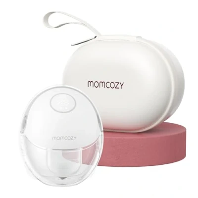 Immagine di Momcozy Tiralatte a Mani libere Mobile Style M6, Ritmo Ideale per più Latte, Flangia DoubleFit, Aderente e Discreto con 3 Modalità 9 Livelli, 24mm (1, Grigio)