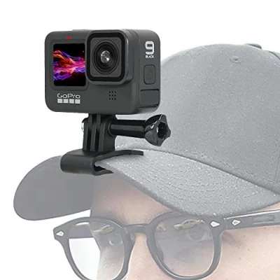 Immagine di SUREWO Supporto per berretto da baseball con clip cappellino compatibile GoPro Hero 13/12/11/10/9/8/7/6 Black nero, DJI Osmo e la maggior parte delle action camera