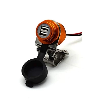 Immagine di Cliff Top® Alluminio 4.6 Amp universale USB Charger di alimentazione Kit per il GPS, navigatore satellitare, e Smartphone ecc